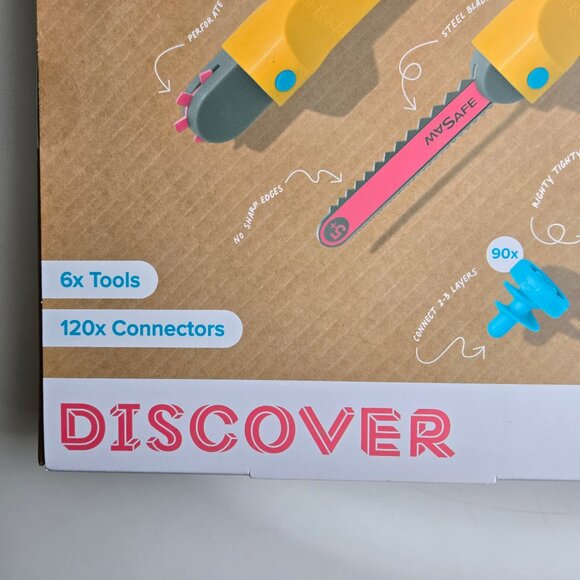 NWT MAKEDO Discover + Tool case kit cardboard construction Montessori creativity - Picture 3 of 11